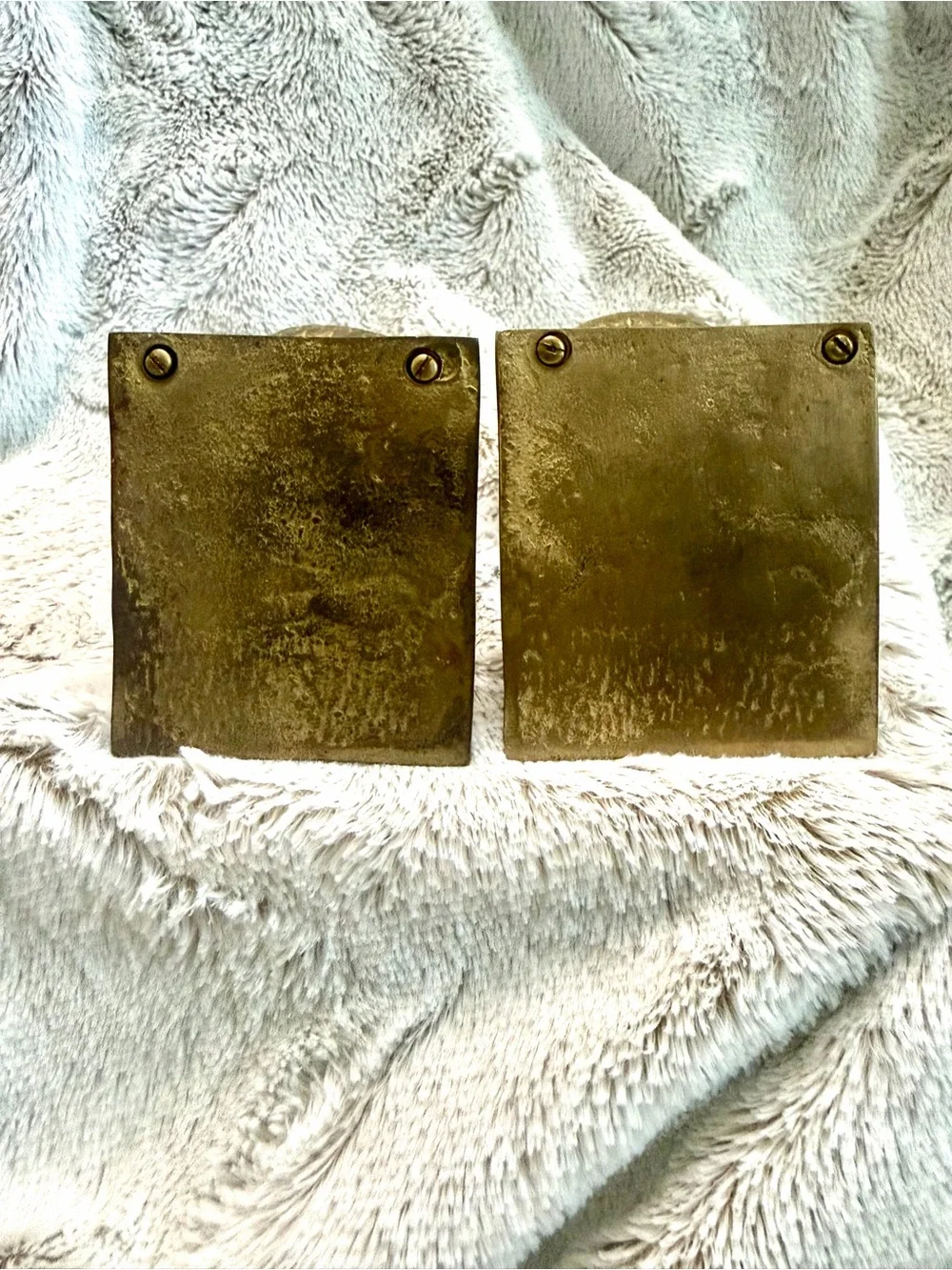 Vintage 1960’s/1970’s Mid Century Modern Brass Owl Book Ends (pair)